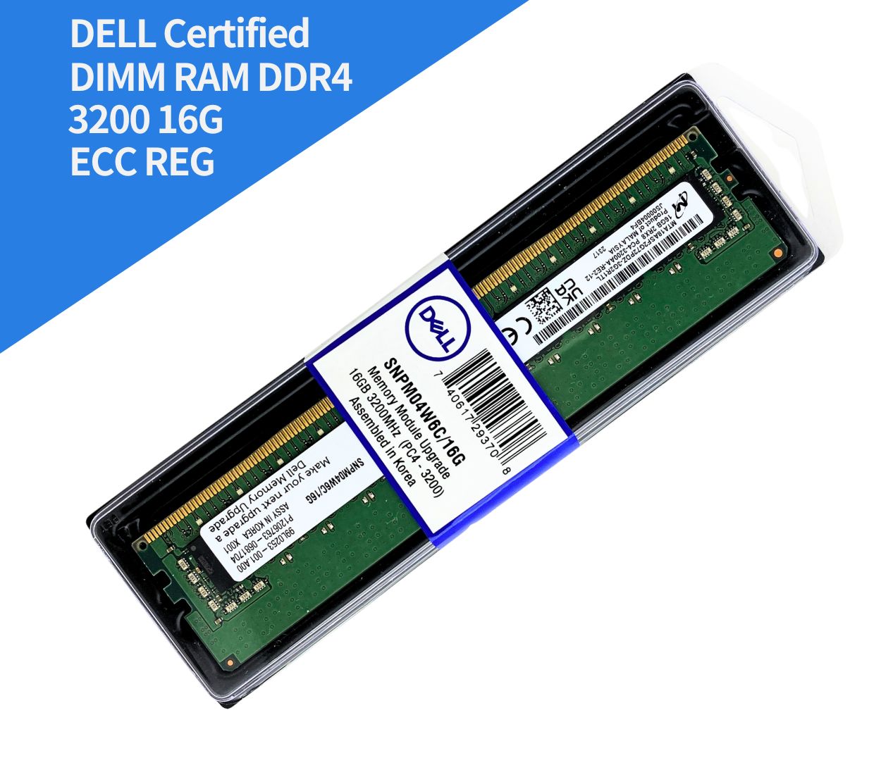 DELL] DDR4 3200 16GB 2Rx8 ECC REG 伺服器專用記憶體(R-DIMM) - OSSLab.tv