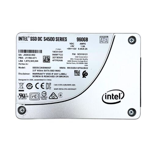 [Intel] 2.5吋 SSD 960G  S4500 S4600  S4610 S4620  SATA TLC