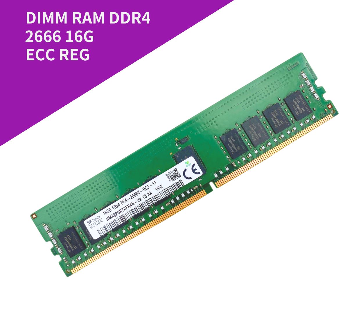 SK hynix 海力士DIMM DDR4 2666 16G 1Rx4 ECC REG 伺服器專用記憶體