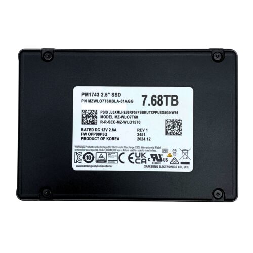 SAMSUNG PM1743 7.68TB (PCIe 5.0) 企業級SSD