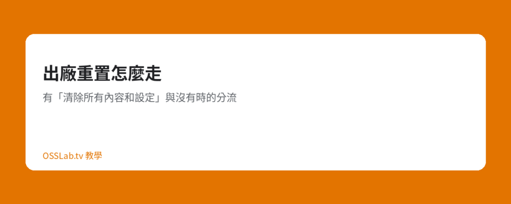 Mac 出廠重置教學封面