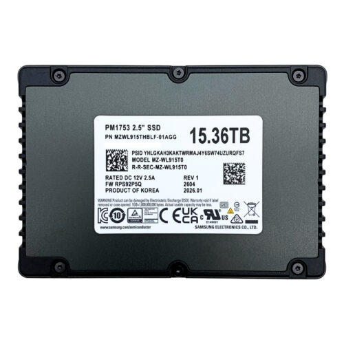 Samsung PM1753 2.5" U.2 15.36TB (PCIe 5.0) 企業級SSD