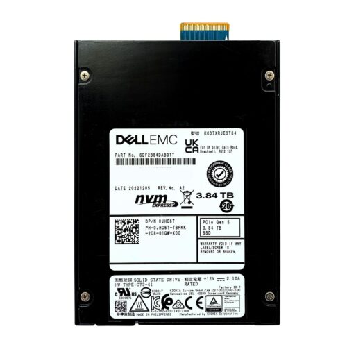 DELL KCD7XRJE3T84 CD7-R 3.84TB E3.S PCIe 5.0 NVMe 企業級SSD